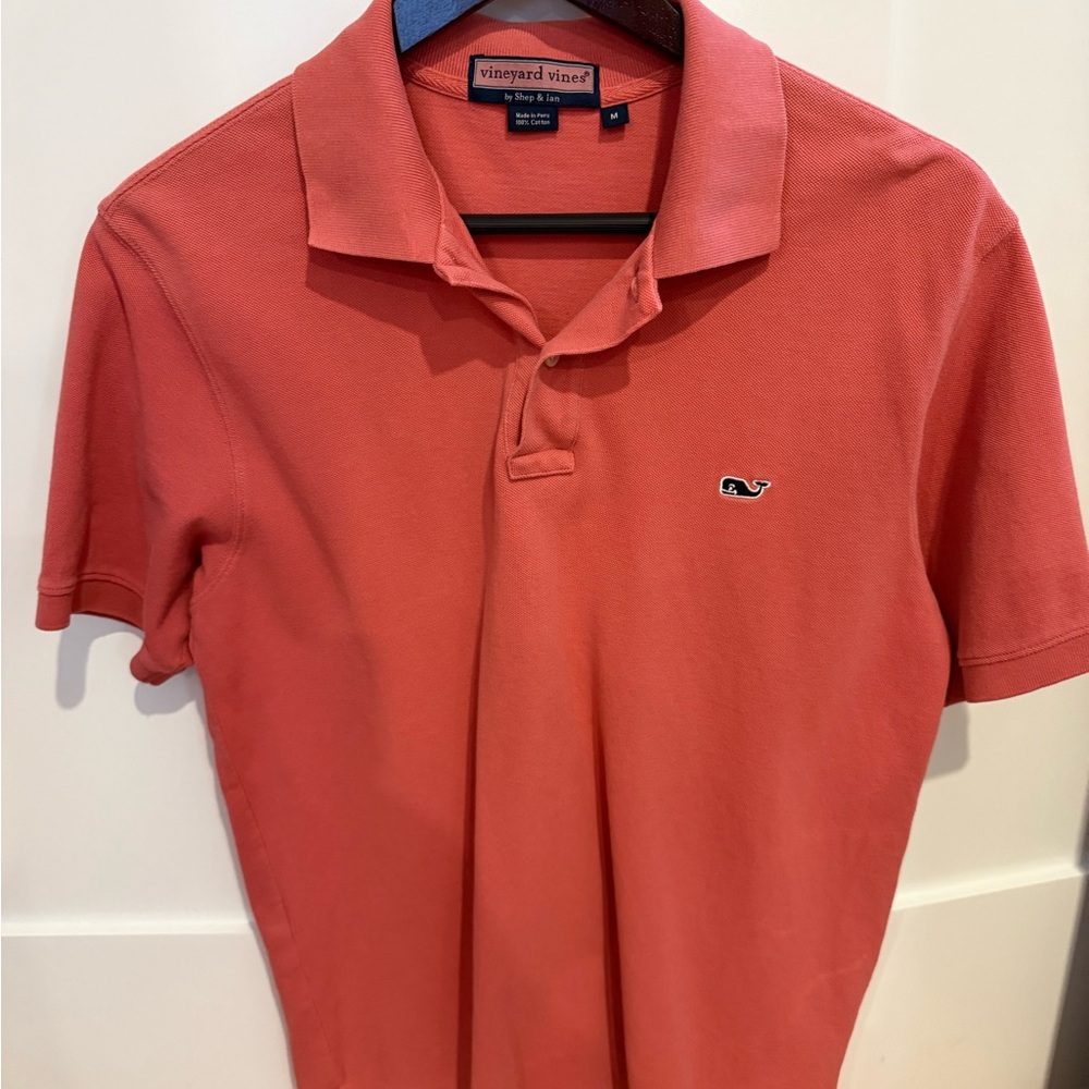 Vineyard Vines Reddish-Orange Polo Shirt Classic Style